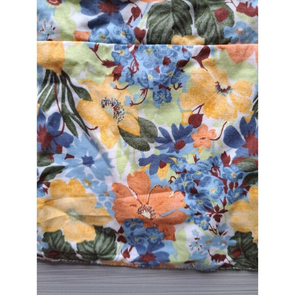 Abercrombie & Fitch Women's XL Square Neck Floral Ruched Puff Sleeve Crop Top NE - Picture 4 of 12